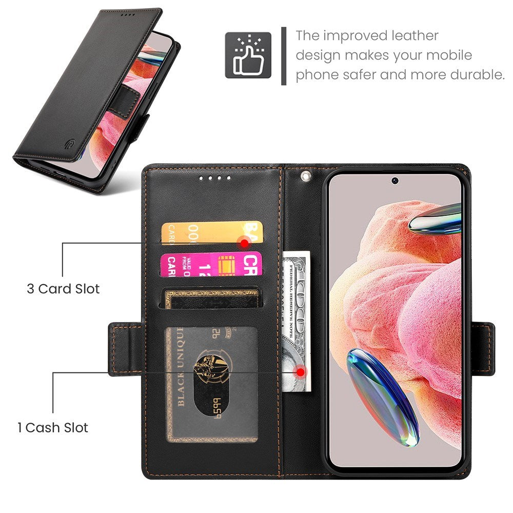 OPPO Reno16 F (5G) EIDERWOOD Kunstskinn Flipdeksel med Kortholder - Svart