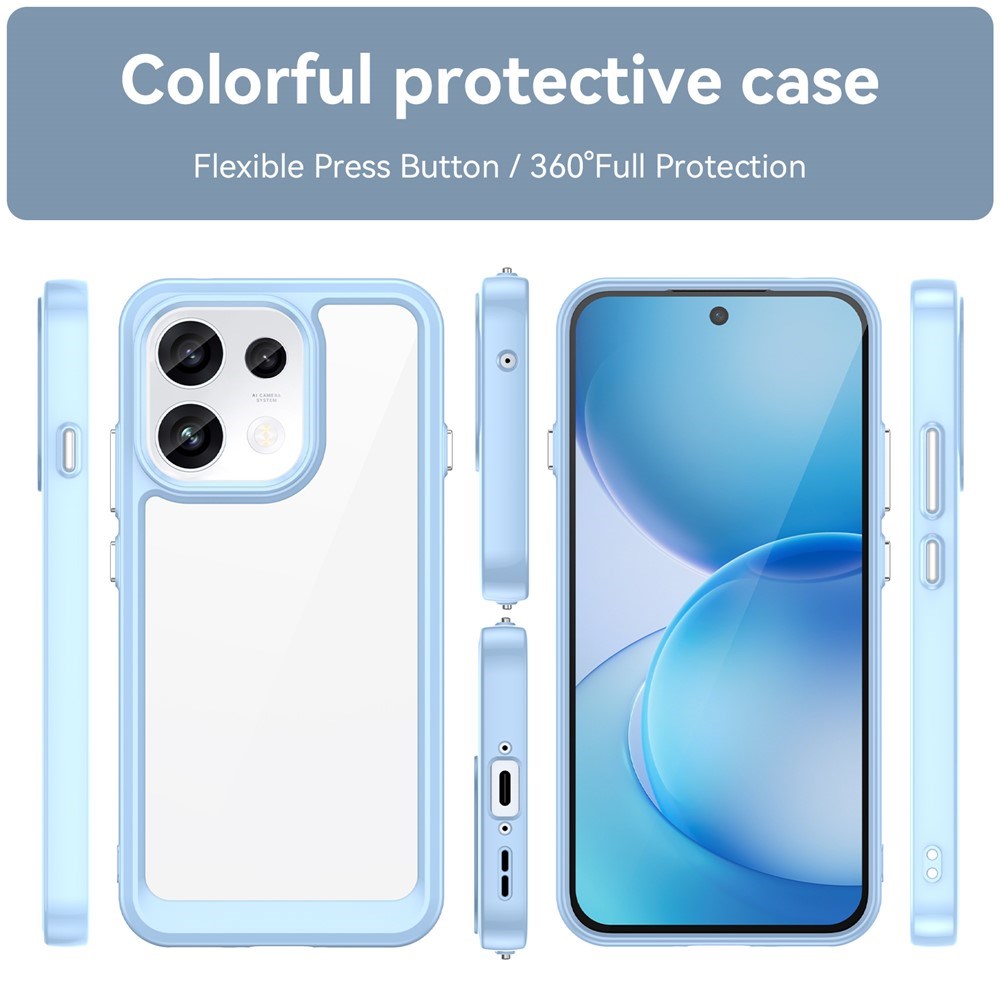 OPPO Reno16 F (5G) EIDERWOOD Hybrid Deksel - Gjennemsiktig / Blå