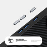 Google Pixel 11 Pro ABEEL Hybrid Deksel med Karbonfibertekstur - Svart