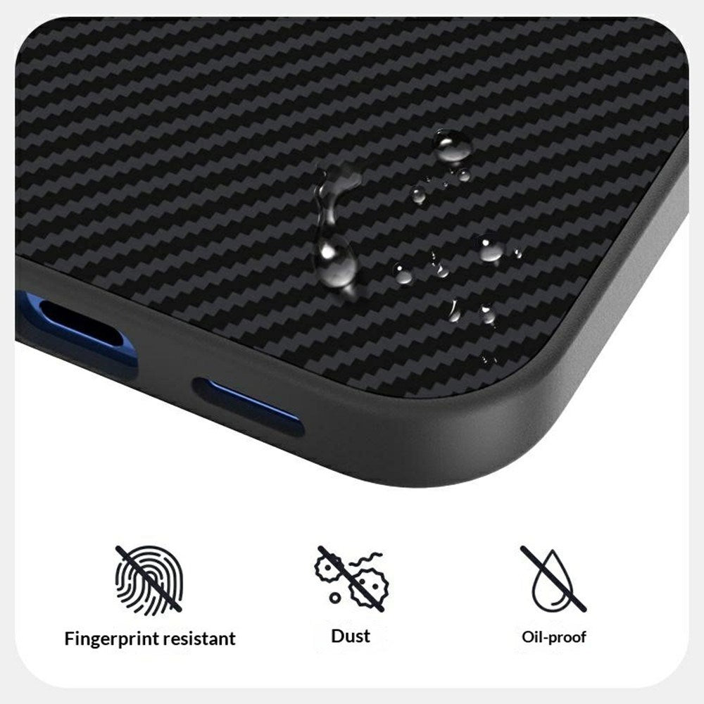Google Pixel 11 Pro ABEEL Hybrid Deksel med Karbonfibertekstur - Svart / Lilla