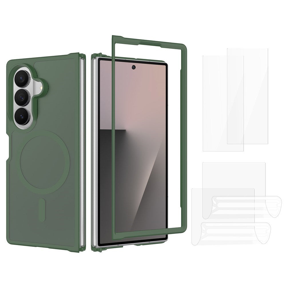 Samsung Galaxy Z Fold8 Ultra EIDERWOOD Hybrid Deksel inkl. Skjermbeskyttersett - Grønn / Gjennomsiktig