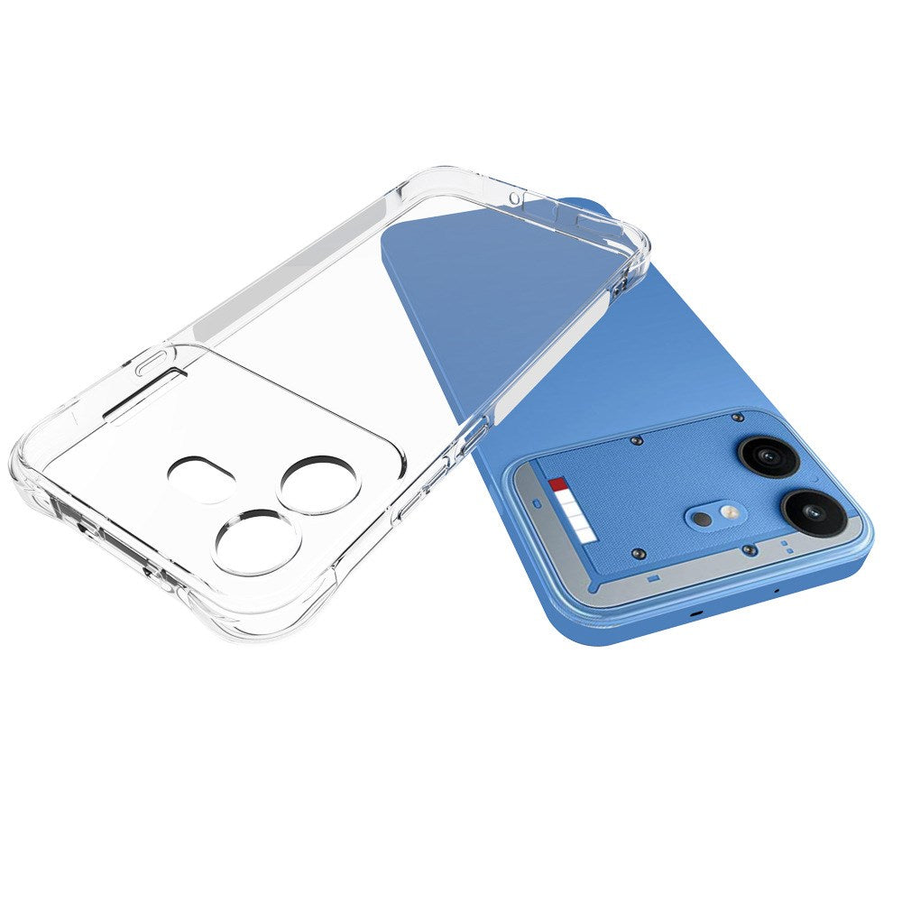 Nothing Phone (4b) WANLONFENG Fleksibelt Plast Deksel med Forsterkede Hjørner - Gjennomsiktig