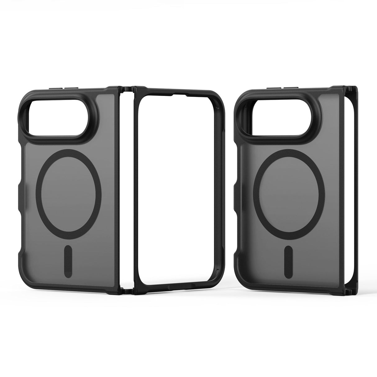 iPhone Fold DUX DUCIS Yind Series Hybrid Deksel - MagSafe Kompatibel - Matt Svart