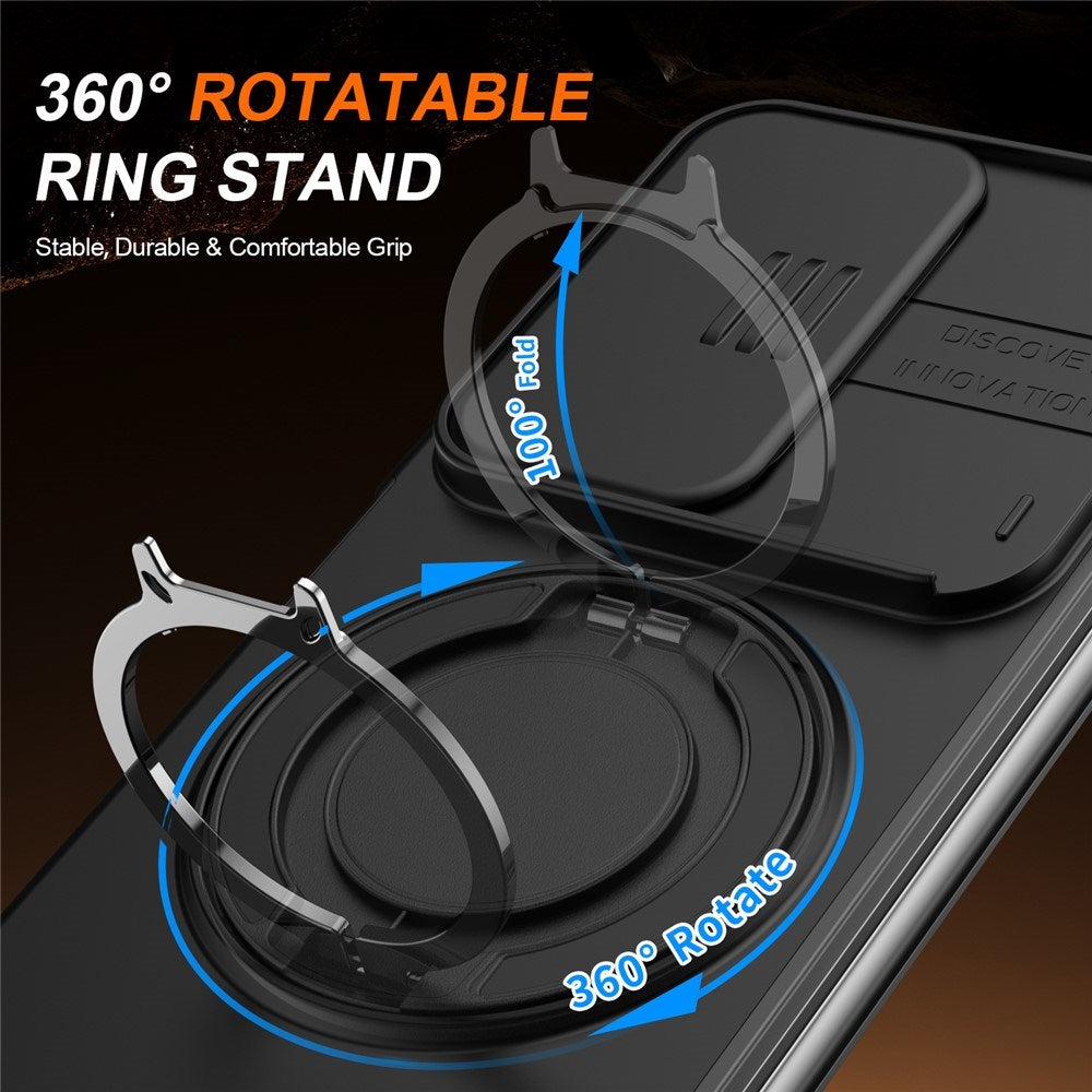 Samsung Galaxy Z Fold8 Ultra / Fold7 EIDERWOOD Hybrid Deksel med 360° Roterbart Stativ & Kamerabeskyttelse - MagSafe Kompatibel - Svart