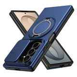Samsung Galaxy Z Fold8 Ultra / Fold7 EIDERWOOD Hybrid Deksel med 360° Roterbart Stativ & Kamerabeskyttelse - MagSafe Kompatibel - Blå