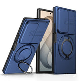 Samsung Galaxy Z Fold8 Ultra / Fold7 EIDERWOOD Hybrid Deksel med 360° Roterbart Stativ & Kamerabeskyttelse - MagSafe Kompatibel - Blå