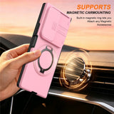 Samsung Galaxy Z Fold8 Ultra / Fold7 EIDERWOOD Hybrid Deksel med 360° Roterbart Stativ & Kamerabeskyttelse - MagSafe Kompatibel - Rosa