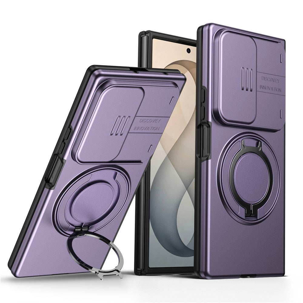 Samsung Galaxy Z Fold8 Ultra / Fold7 EIDERWOOD Hybrid Deksel med 360° Roterbart Stativ & Kamerabeskyttelse - MagSafe Kompatibel - Lilla