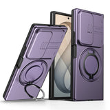 Samsung Galaxy Z Fold8 Ultra / Fold7 EIDERWOOD Hybrid Deksel med 360° Roterbart Stativ & Kamerabeskyttelse - MagSafe Kompatibel - Lilla