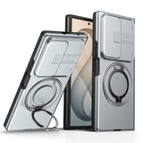 Samsung Galaxy Z Fold8 Ultra / Fold7 EIDERWOOD Hybrid Deksel med 360° Roterbart Stativ & Kamerabeskyttelse - MagSafe Kompatibel - Grå