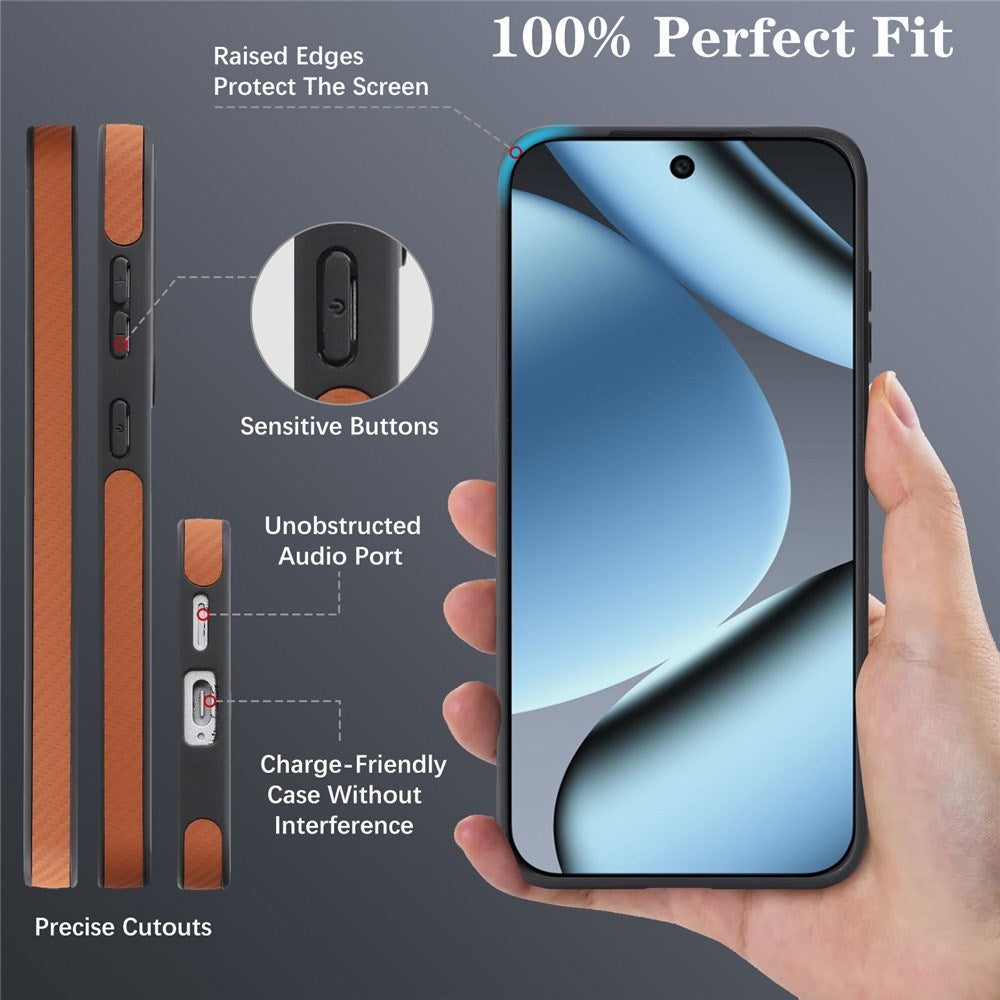 Google Pixel 11 Pro XL EIDERWOOD Deksel med Karbonstruktur – MagSafe Kompatibel – Brun