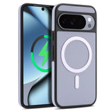Google Pixel 11 Pro XL EIDERWOOD Deksel med Karbonstruktur – MagSafe Kompatibel – Lilla