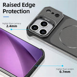 iPhone 18 Pro / 17 Pro EIDERWOOD Carbon Deksel m. Kickstand - MagSafe Kompatibel - Hvit