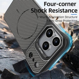 iPhone 18 Pro / 17 Pro EIDERWOOD Carbon Deksel m. Kickstand - MagSafe Kompatibel - Oransje