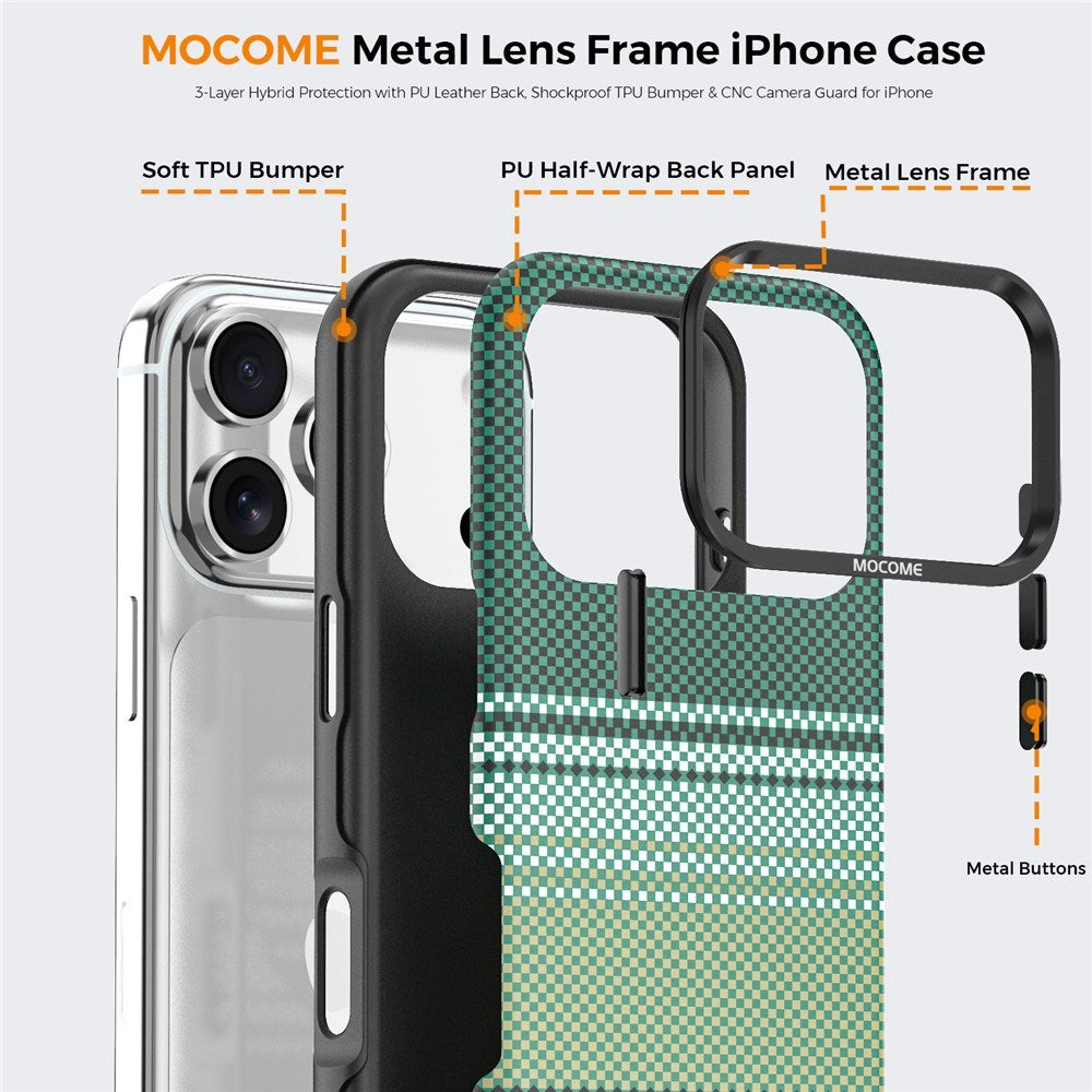 iPhone 18 Pro Max EIDERWOOD Deksel med Mønstret Kunstskinn Bakside – MagSafe Kompatibel - Grønn