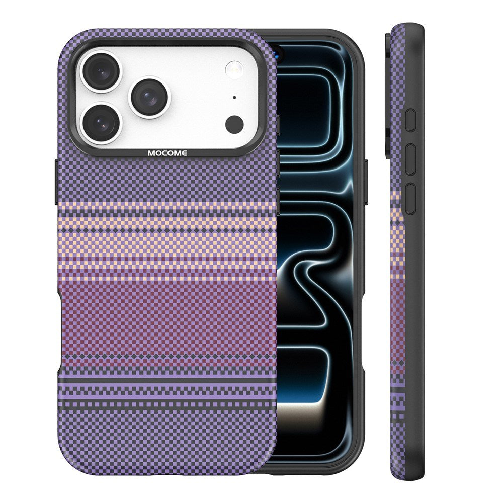 iPhone 18 Pro Max EIDERWOOD Deksel med Mønstret Kunstskinn Bakside – MagSafe Kompatibel - Lilla