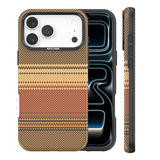 iPhone 18 Pro Max EIDERWOOD Deksel med Mønstret Kunstskinn Bakside – MagSafe Kompatibel - Brun