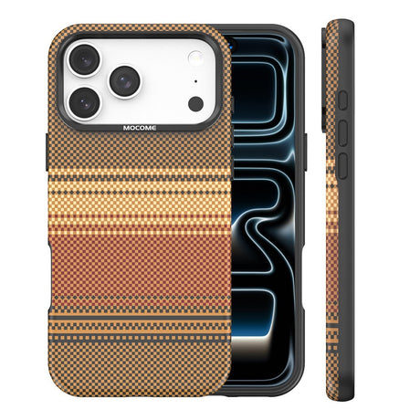 iPhone 18 Pro Max EIDERWOOD Deksel med Mønstret Kunstskinn Bakside – MagSafe Kompatibel - Brun