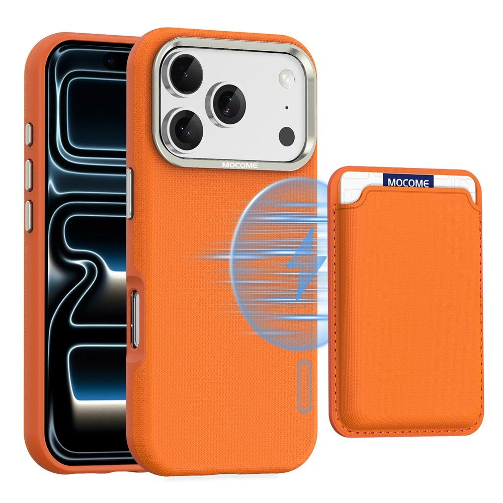 iPhone 18 Pro EIDERWOOD Kunstskinn Bak Deksel m. Avtakbar Kortholder - MagSafe Kompatibel - Oransje