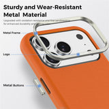 iPhone 18 Pro EIDERWOOD Kunstskinn Bak Deksel m. Avtakbar Kortholder - MagSafe Kompatibel - Oransje