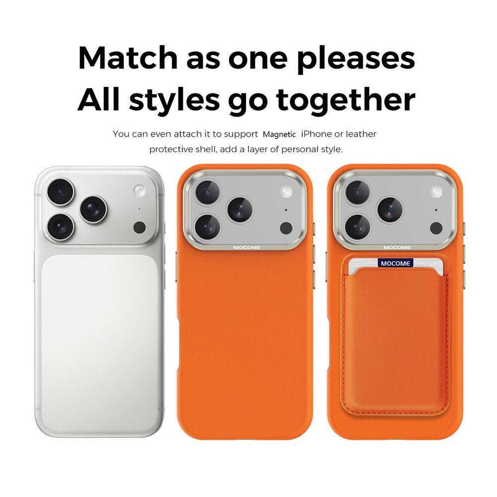 iPhone 18 Pro EIDERWOOD Kunstskinn Bak Deksel m. Avtakbar Kortholder - MagSafe Kompatibel - Oransje