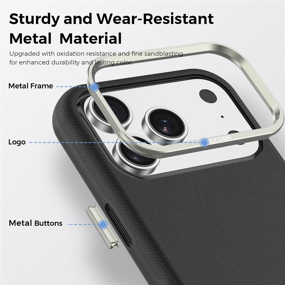iPhone 18 Pro EIDERWOOD Kunstskinn Bak Deksel m. Avtakbar Kortholder - MagSafe Kompatibel - Svart