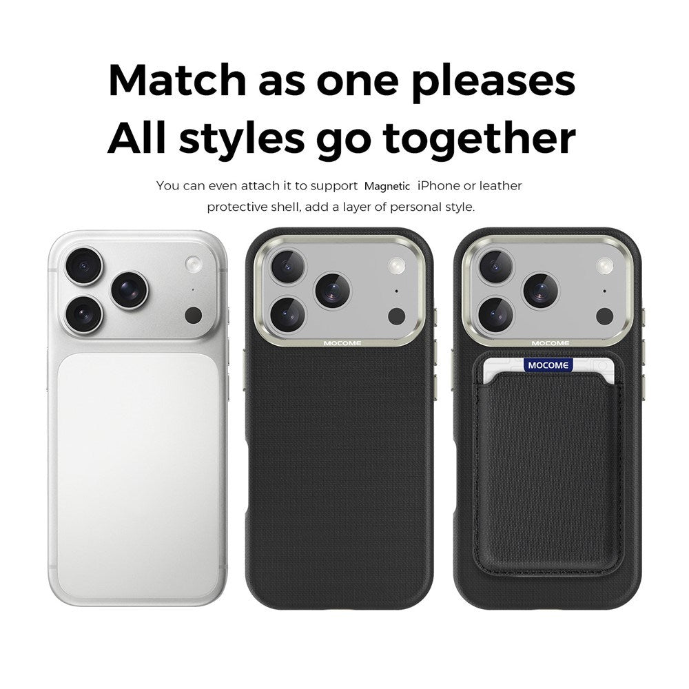 iPhone 18 Pro EIDERWOOD Kunstskinn Bak Deksel m. Avtakbar Kortholder - MagSafe Kompatibel - Svart