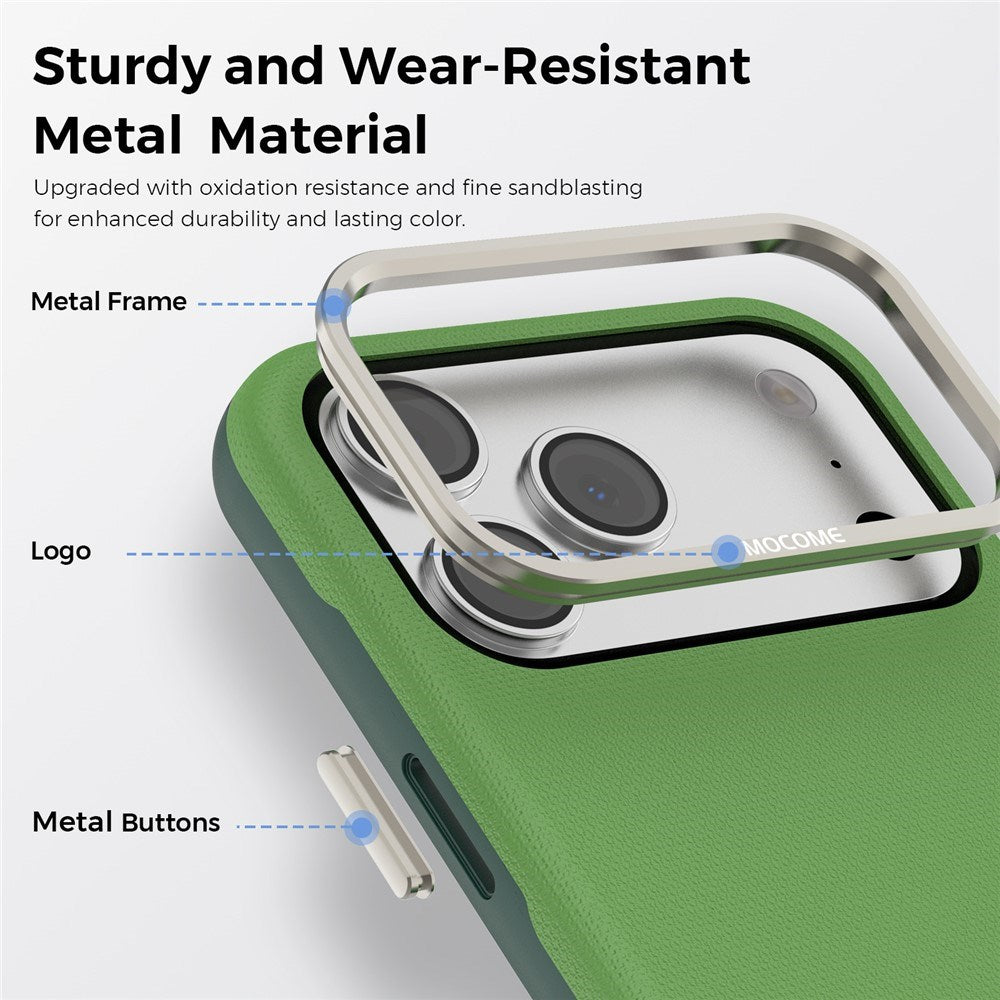 iPhone 18 Pro Max EIDERWOOD Kunstskinn Bak Deksel m. Avtakbar Kortholder - MagSafe Kompatibel - Grønn