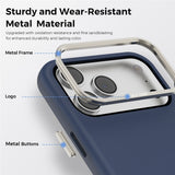 iPhone 18 Pro Max EIDERWOOD Kunstskinn Bak Deksel m. Avtakbar Kortholder - MagSafe Kompatibel - Blå