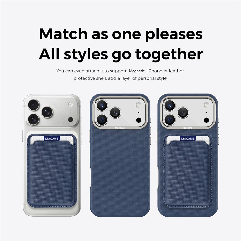 iPhone 18 Pro Max EIDERWOOD Kunstskinn Bak Deksel m. Avtakbar Kortholder - MagSafe Kompatibel - Blå