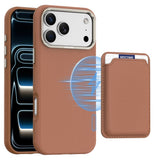 iPhone 18 Pro Max EIDERWOOD Kunstskinn Bak Deksel m. Avtakbar Kortholder - MagSafe Kompatibel - Brun