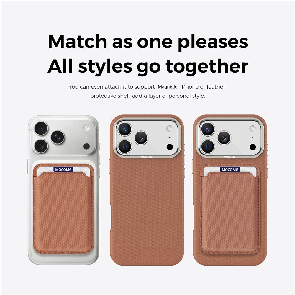 iPhone 18 Pro Max EIDERWOOD Kunstskinn Bak Deksel m. Avtakbar Kortholder - MagSafe Kompatibel - Brun