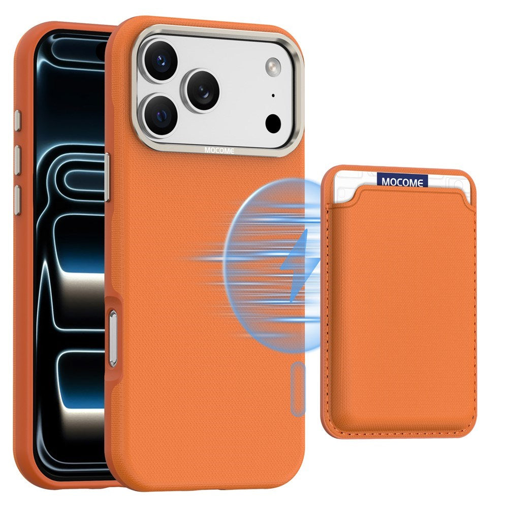 iPhone 18 Pro Max EIDERWOOD Kunstskinn Bak Deksel m. Avtakbar Kortholder - MagSafe Kompatibel - Oransje