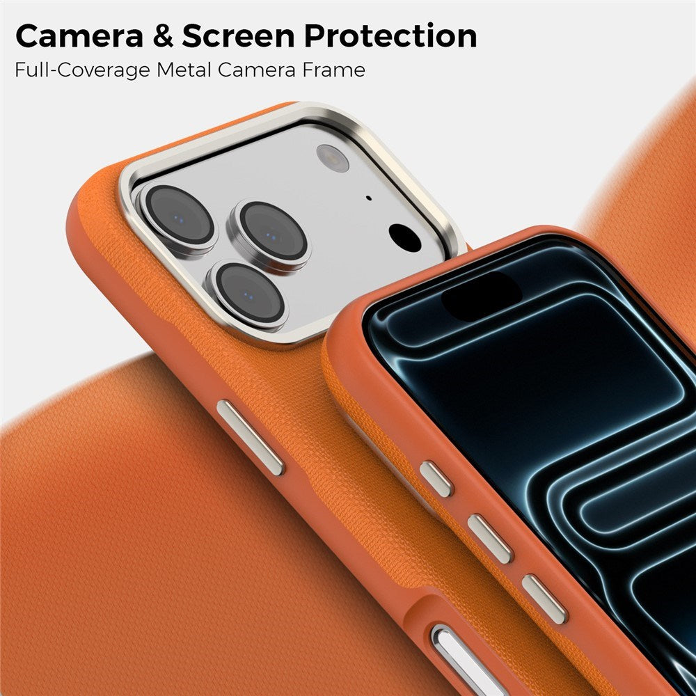 iPhone 18 Pro Max EIDERWOOD Kunstskinn Bak Deksel m. Avtakbar Kortholder - MagSafe Kompatibel - Oransje