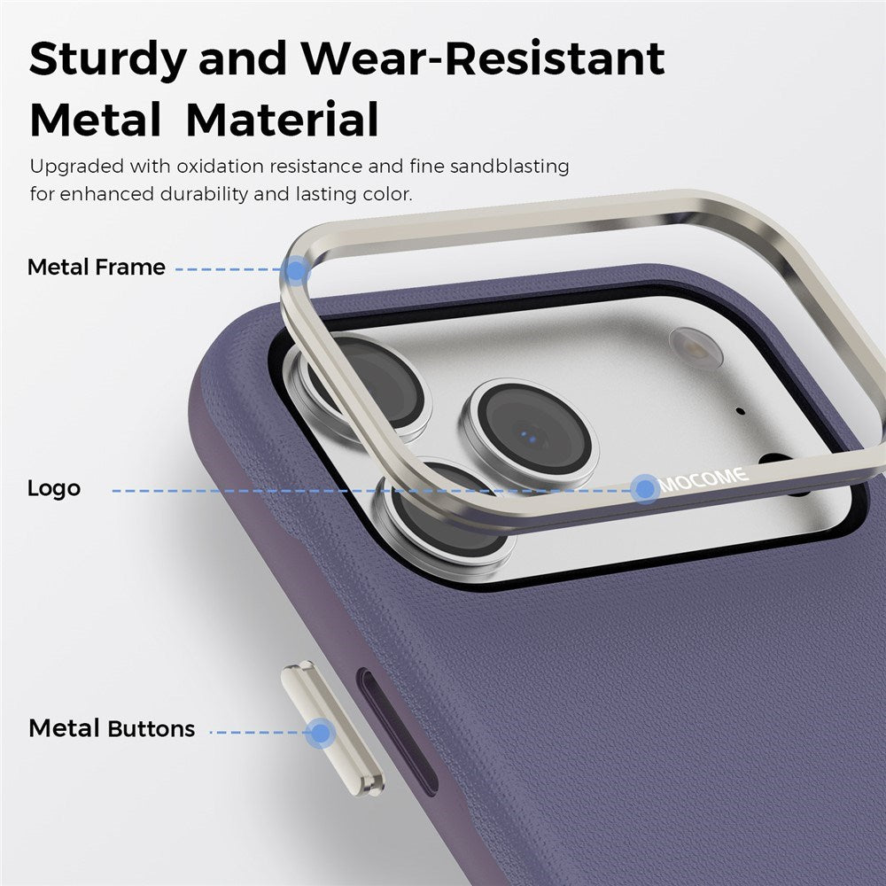 iPhone 18 Pro Max EIDERWOOD Kunstskinn Bak Deksel m. Avtakbar Kortholder - MagSafe Kompatibel - Lilla