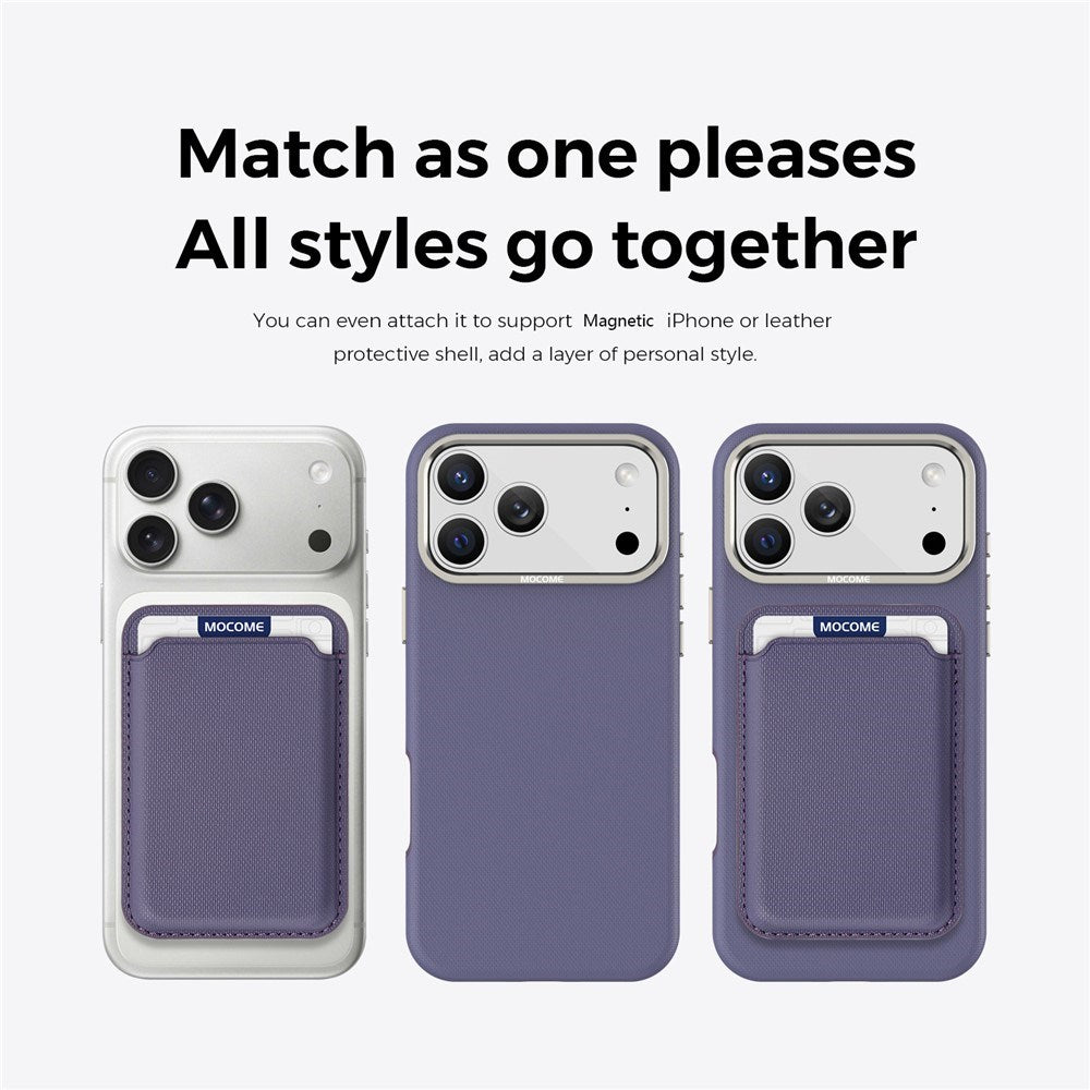 iPhone 18 Pro Max EIDERWOOD Kunstskinn Bak Deksel m. Avtakbar Kortholder - MagSafe Kompatibel - Lilla
