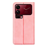 Xiaomi 18 Pro Max EIDERWOOD Flip Deksel i Kunstskinn med Lommebok og Stativfunksjon - Rosa