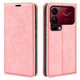 Xiaomi 18 Pro EIDERWOOD Flip Deksel i Kunstskinn med Lommebok og Stativfunksjon - Rosa