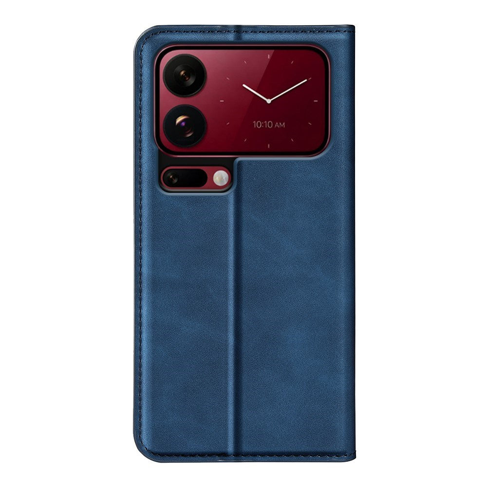Xiaomi 18 Pro EIDERWOOD Flip Deksel i Kunstskinn med Lommebok og Stativfunksjon - Blå