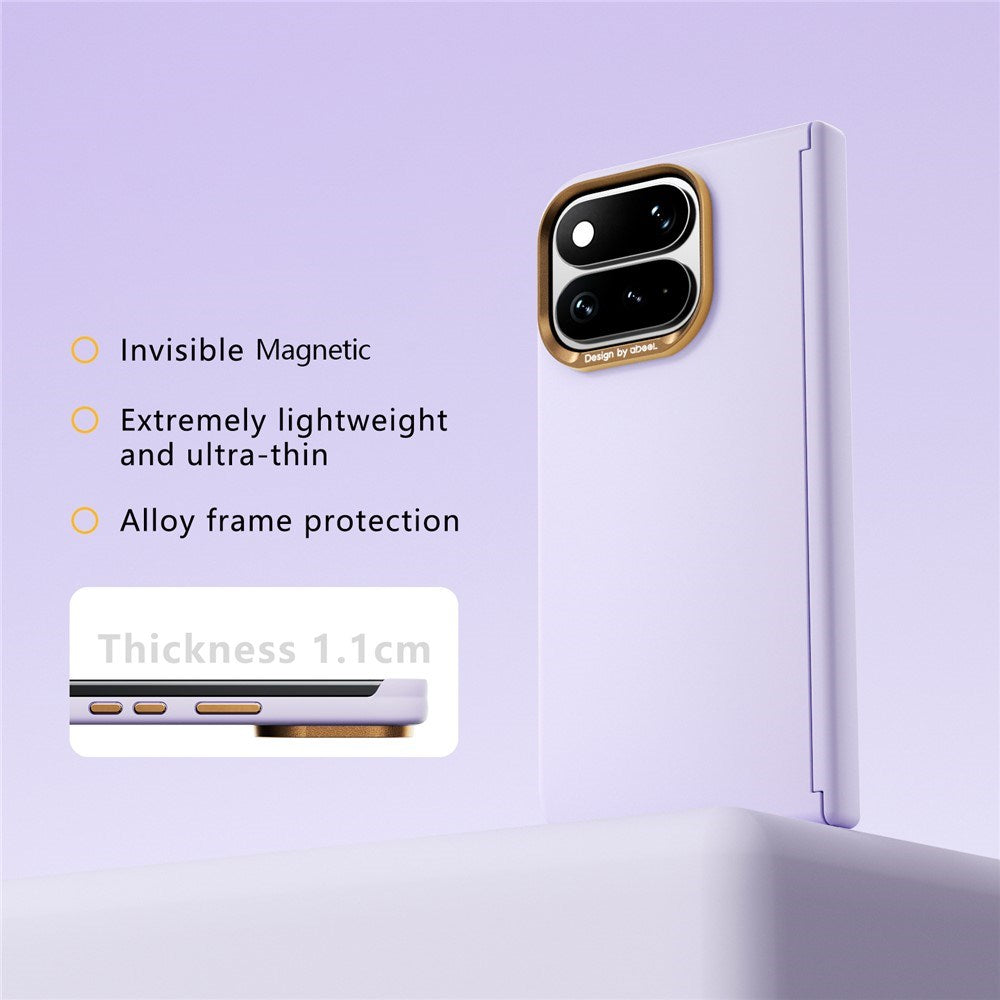 Google Pixel 11 Pro Fold ABEEL Hardt Soft-Touch Plast Deksel - MagSafe Kompatibel - Lilla
