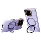 Google Pixel 11 Pro Fold ABEEL Hardt Soft-Touch Plast Deksel m. Kickstand - MagSafe Kompatibel - Lilla