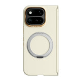 Google Pixel 11 Pro Fold ABEEL Hardt Soft-Touch Plast Deksel m. Kickstand - MagSafe Kompatibel - Gul