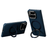 Google Pixel 11 Pro Fold ABEEL Hardt Soft-Touch Plast Deksel m. Kickstand - MagSafe Kompatibel - Mørkblå