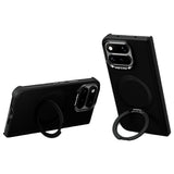 Google Pixel 11 Pro Fold ABEEL Hardt Soft-Touch Plast Deksel m. Kickstand - MagSafe Kompatibel - Svart