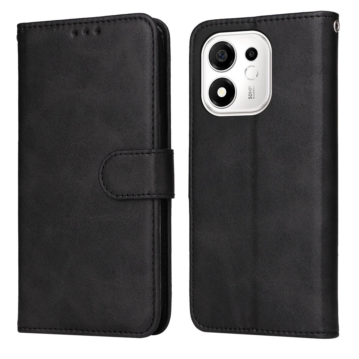 Honor 600 Smart EIDERWOOD Flip-deksel i kunstskinn – svart