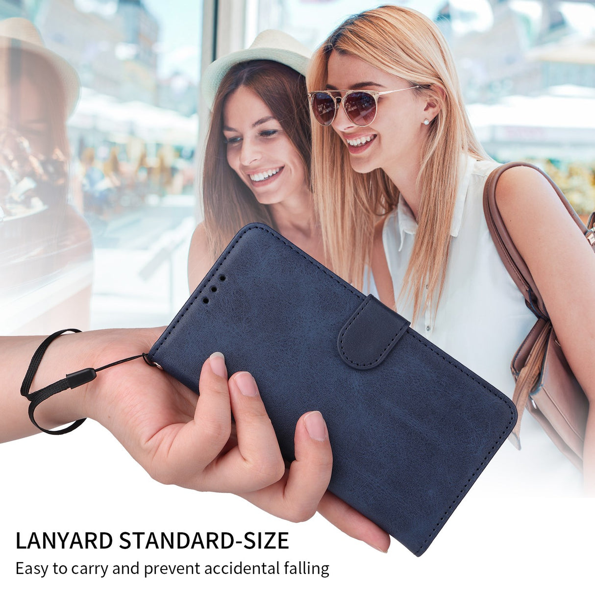 Honor 600 Smart EIDERWOOD flippdeksel i kunstskinn – blå