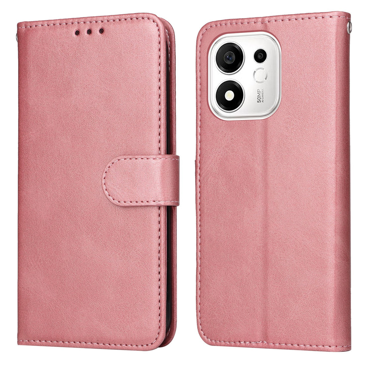 Honor 600 Smart EIDERWOOD flippdeksel i kunstskinn – rosa