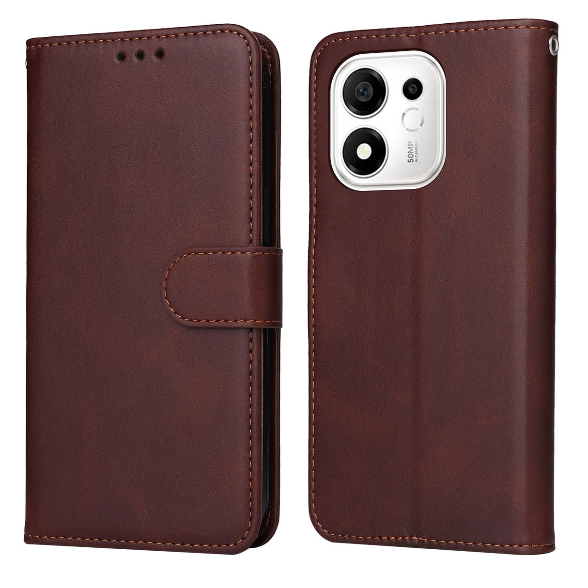 Honor 600 Smart EIDERWOOD Flip-deksel i kunstskinn – brunt