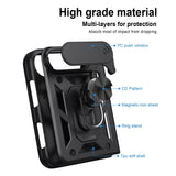 iPhone Fold EIDERWOOD Hybrid Håndverker Deksel m. Kickstand & Cam Slider - Svart