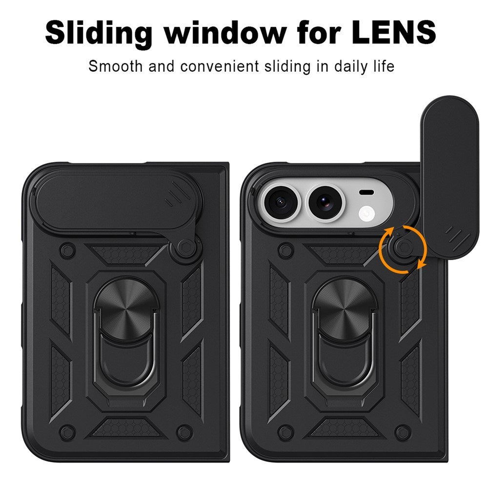 iPhone Fold EIDERWOOD Hybrid Håndverker Deksel m. Kickstand & Cam Slider - Rød